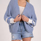 Elan - Varsity Open Front Sweater Cardigan