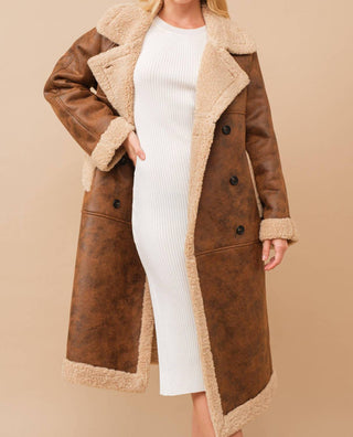 Blue B - Faux Teddy Shearling Cozy Coat