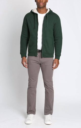 Jachs New York - Recycled Jacquard Sherpa Lined Full Zip Hoodie