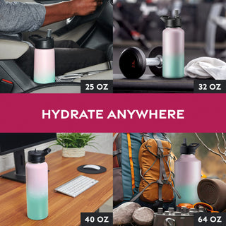 Insulated Sports Water Bottle with Straw