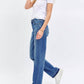 Judy Blue - Mid Rise Release Hem Dad Denim Jeans