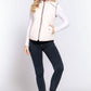 Active Basic - Suede Piping Detail Rib Quilted Vest