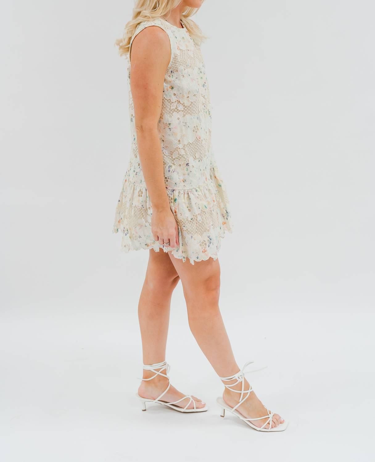 Arose Studio - Floral Lace Mini Dress
