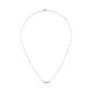 10K White Gold Bezel Set Princess Diamond 3 Stone Kite Shape and Station Necklace (H-I Color, SI2-I1 Clarity) - 18" Inches