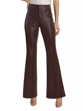 Alice + Olivia - Andrew Shiny Vegan Leather Bootcut Slim Pant