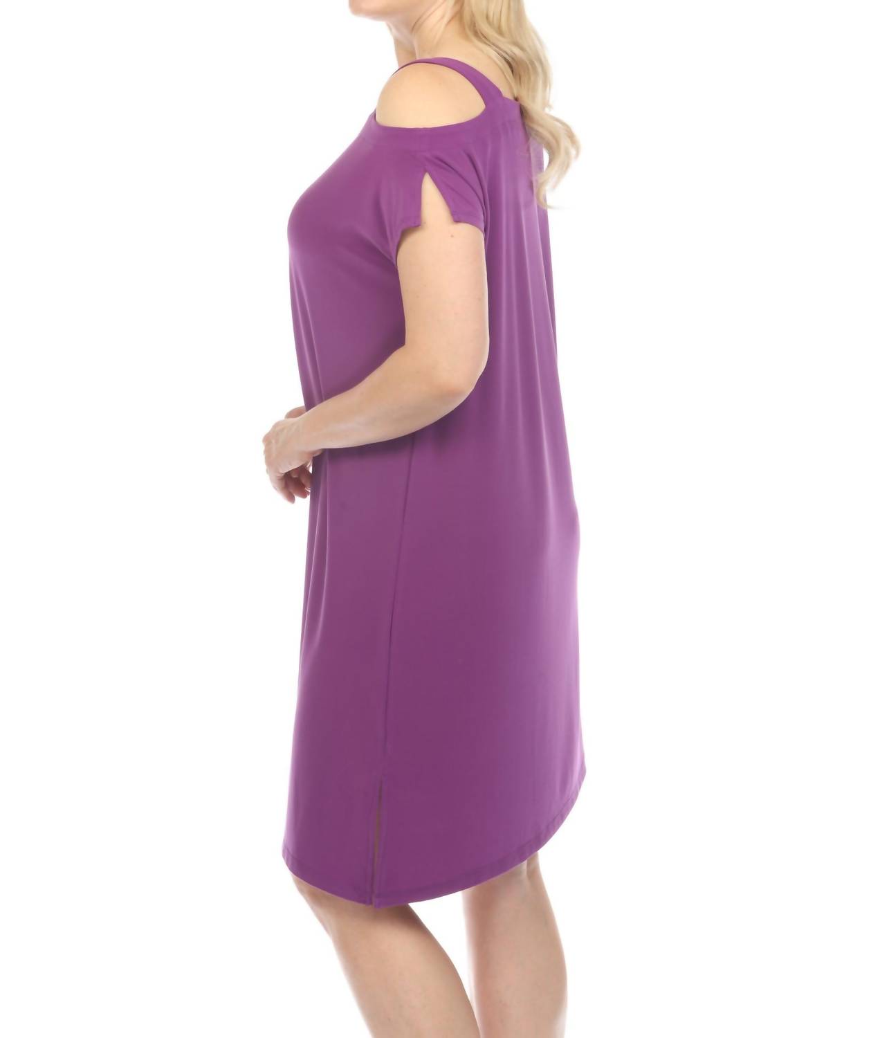 Joseph Ribkoff - Cold-shoulder Asymmetric Shift Dress