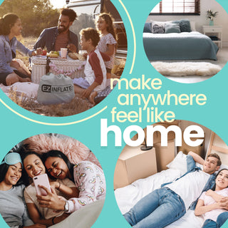 EZ INFLATE Double High Luxury Air Mattress with Built in Pump