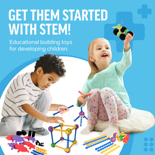 Educational Building Blocks Kit - 176 Pieces  (Ages 4-8)