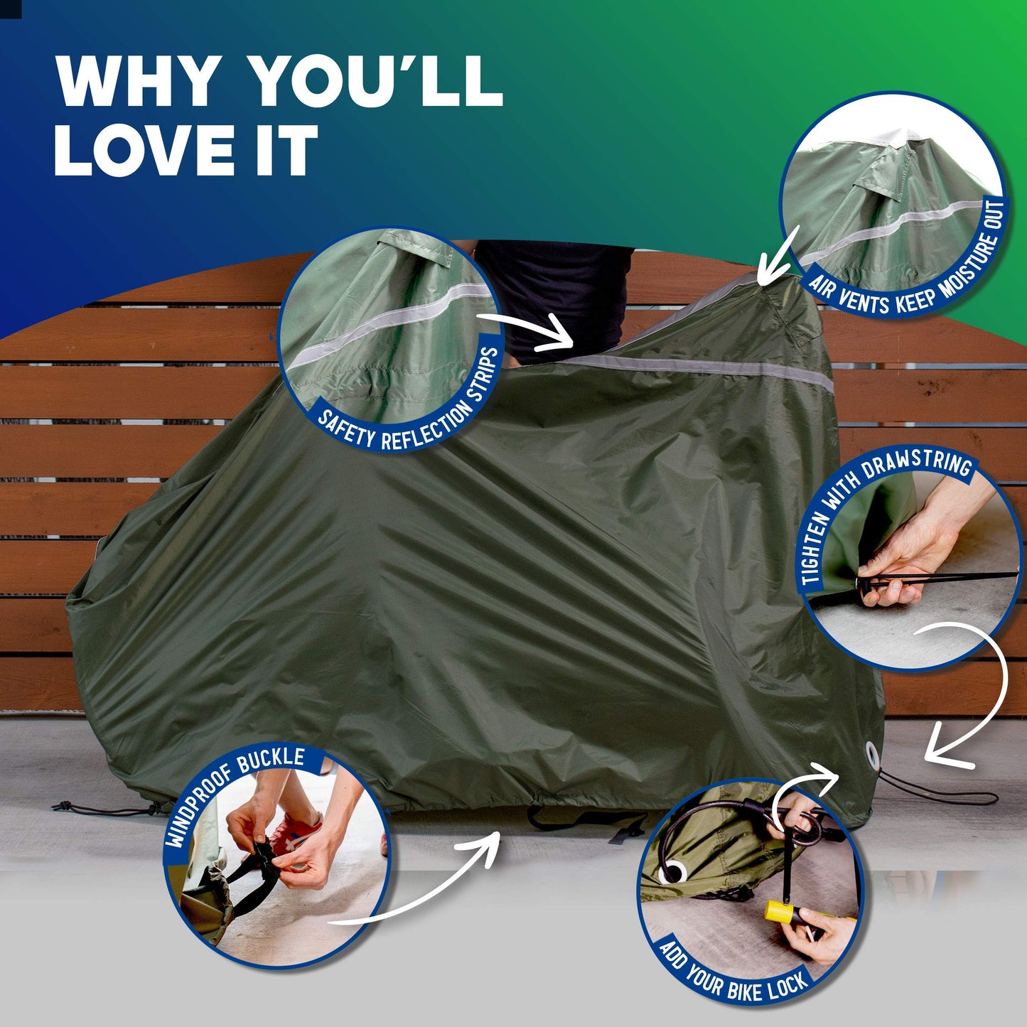 Waterproof Bike Cover for Outdoor Storage