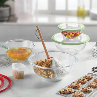 Glass Mixing Bowls with Lids - 8 Piece Set