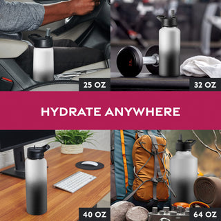 Insulated Sports Water Bottle with Straw