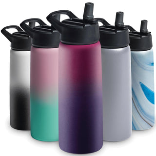 Insulated Sports Water Bottle with Straw
