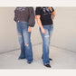 Risen - High Rise Ripped Wide Leg Jeans