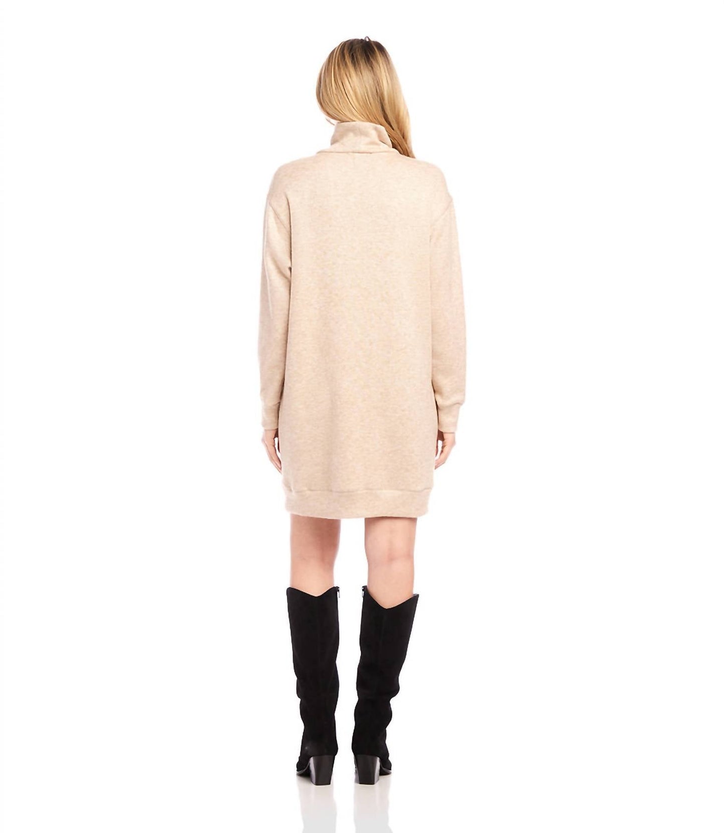Karen Kane - Faux Wrap Turtleneck Dress