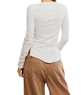 Free People - Our Song Henley Cuff Tee