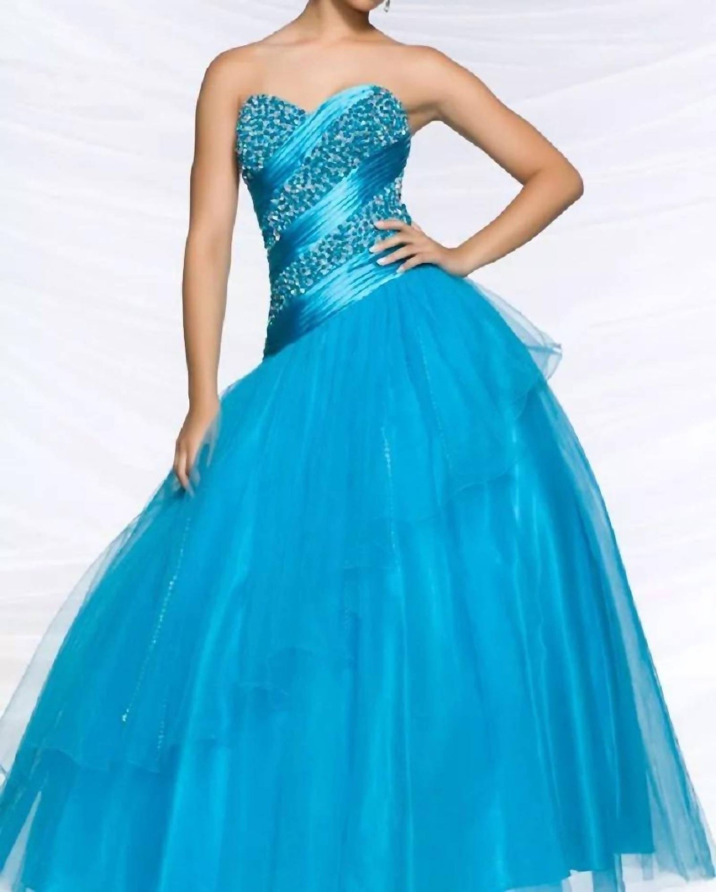 Mac Duggal - Strapless Beaded Ball Gown