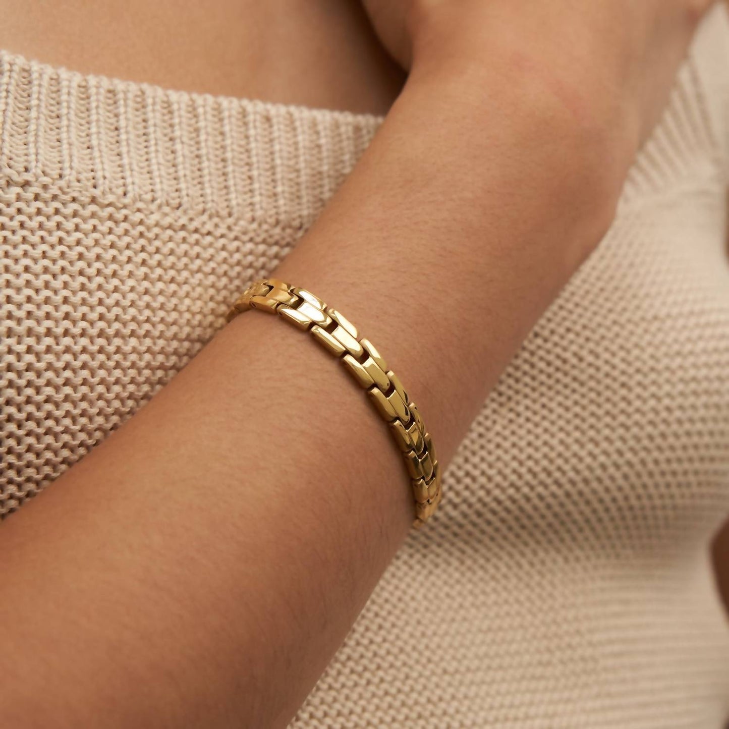 Brenda Grands - Women's Square Link Bracelet