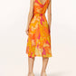 Joseph Ribkoff - Tropical Print Faux Wrap Print Midi Dress