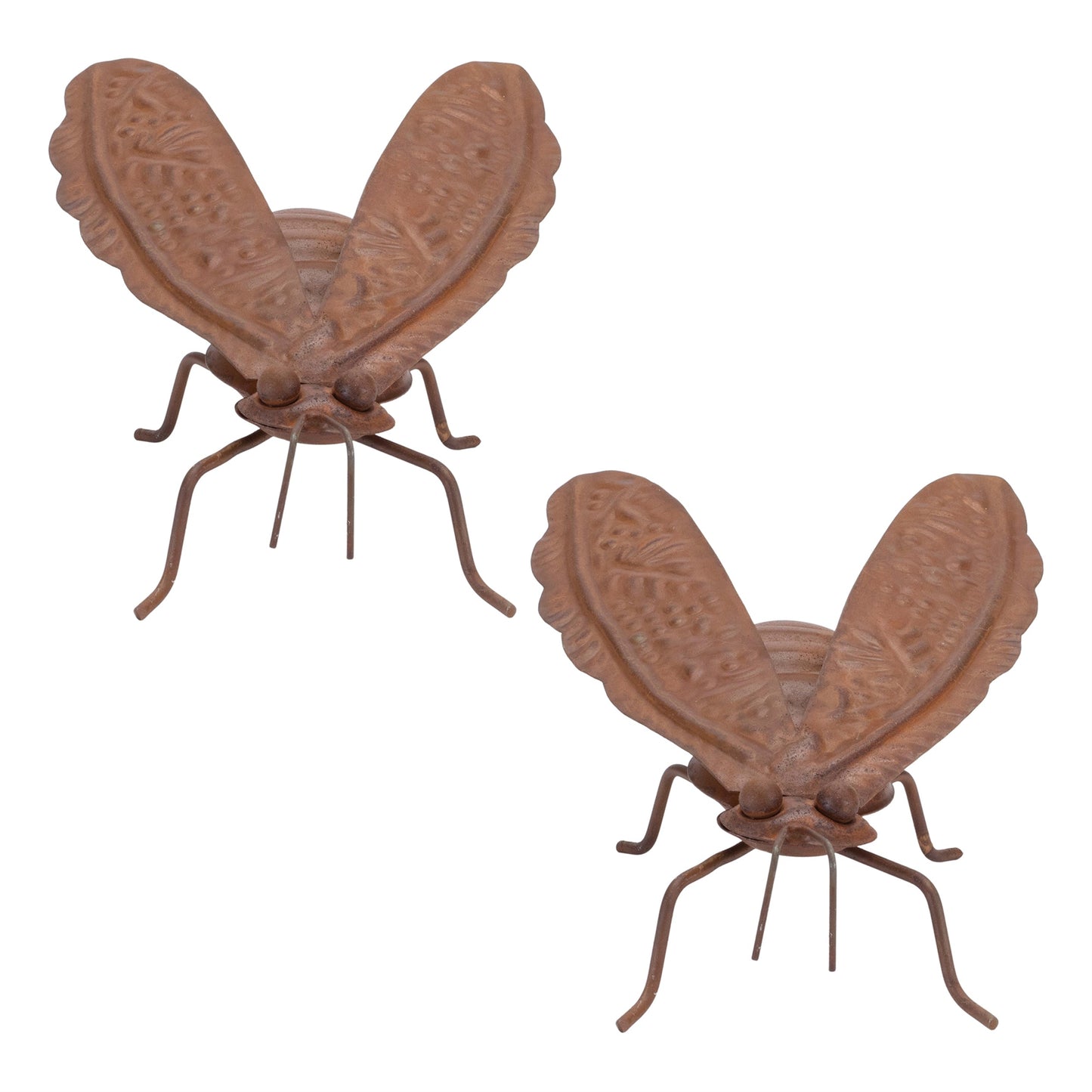 Iron Metal Bumble Bee Garden Accent (Set of 2)