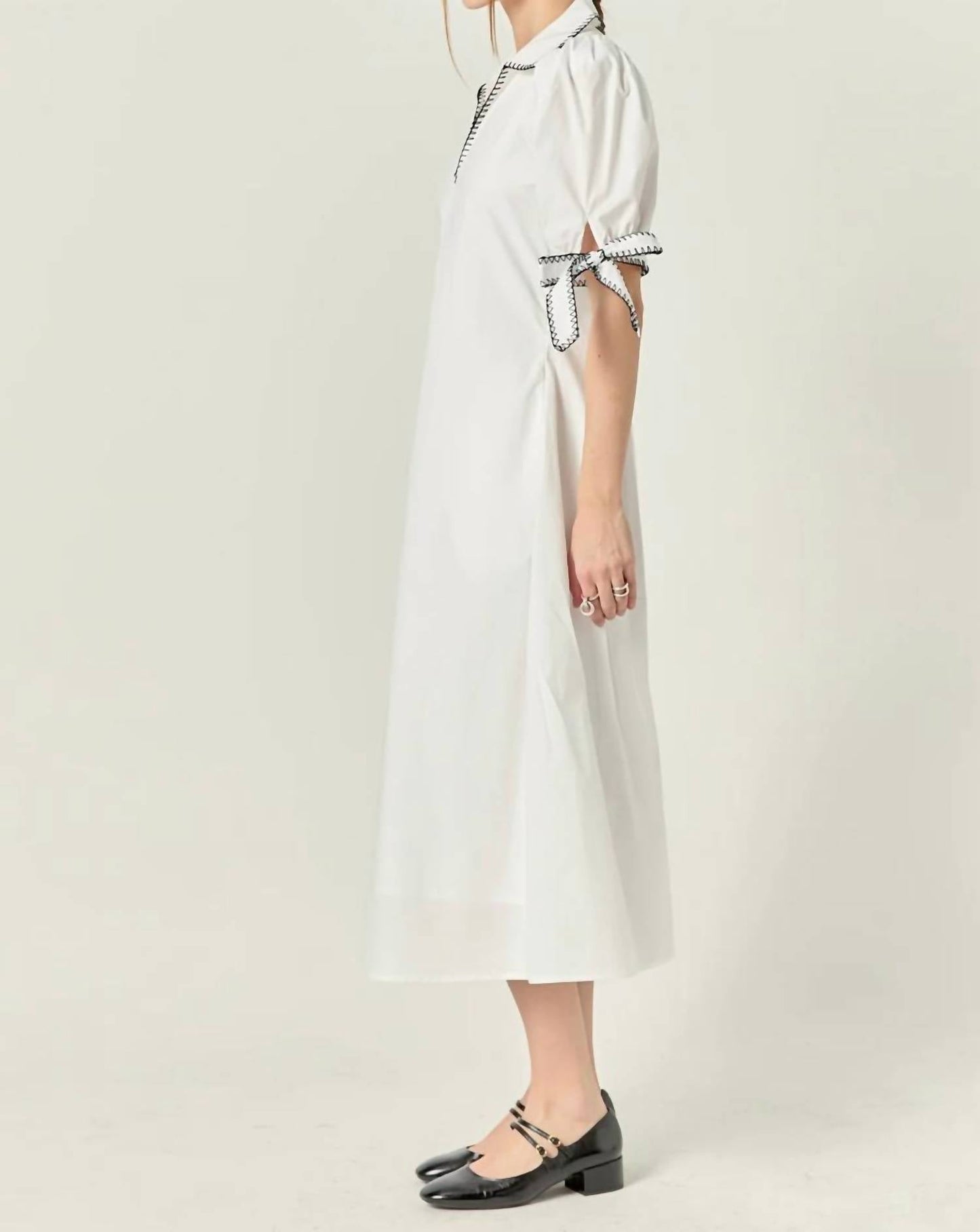 English Factory - Stitch Detailed Midi Dress