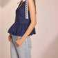 Strut & Bolt - Scallop Embroidery Sleeveless Top