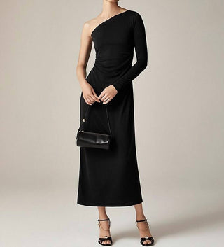 J.Crew - One-shoulder Dress In Jersey Crepe