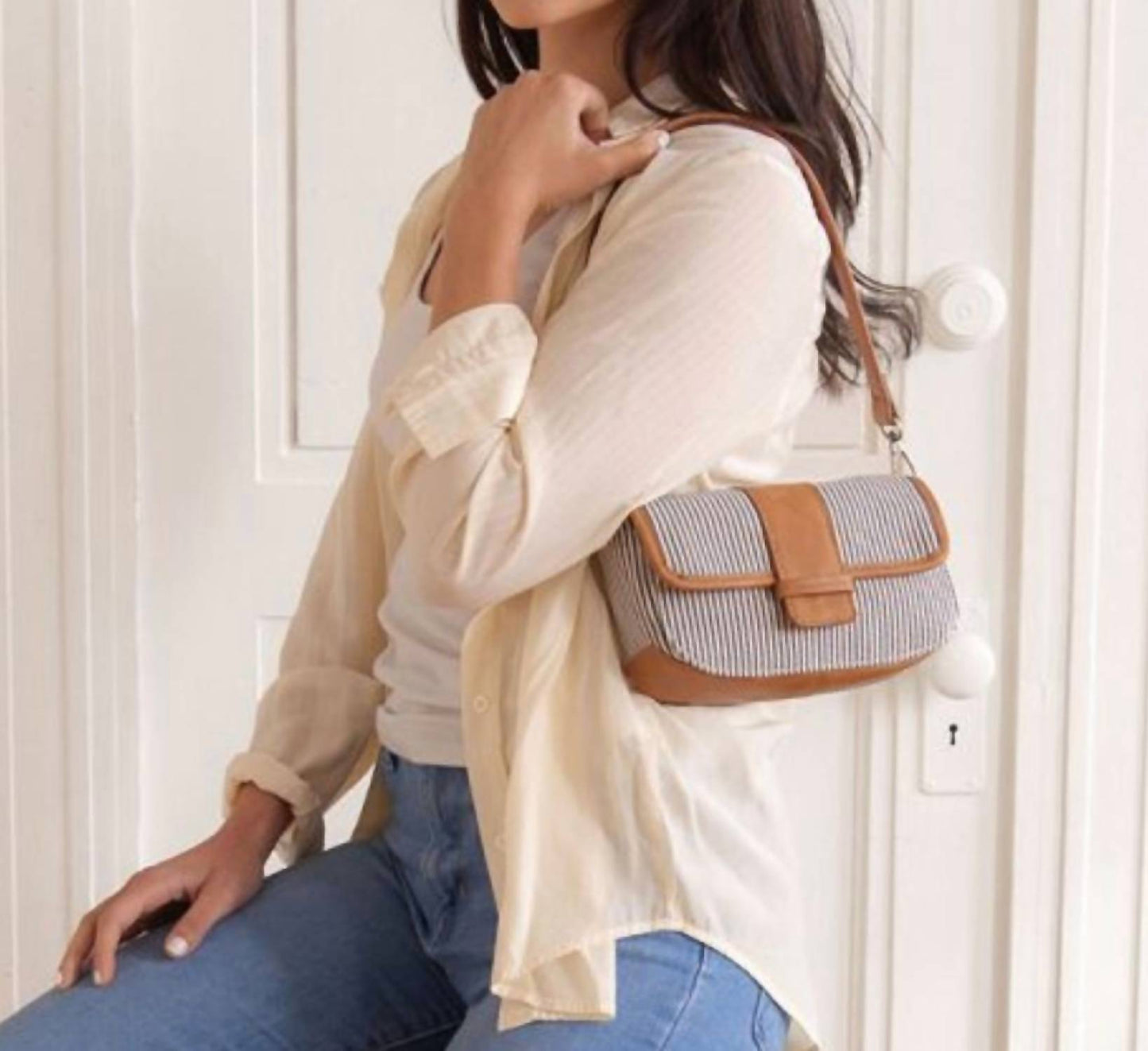 Joy Susan - Women's Denim Carmen Canvas Crossbody Bag