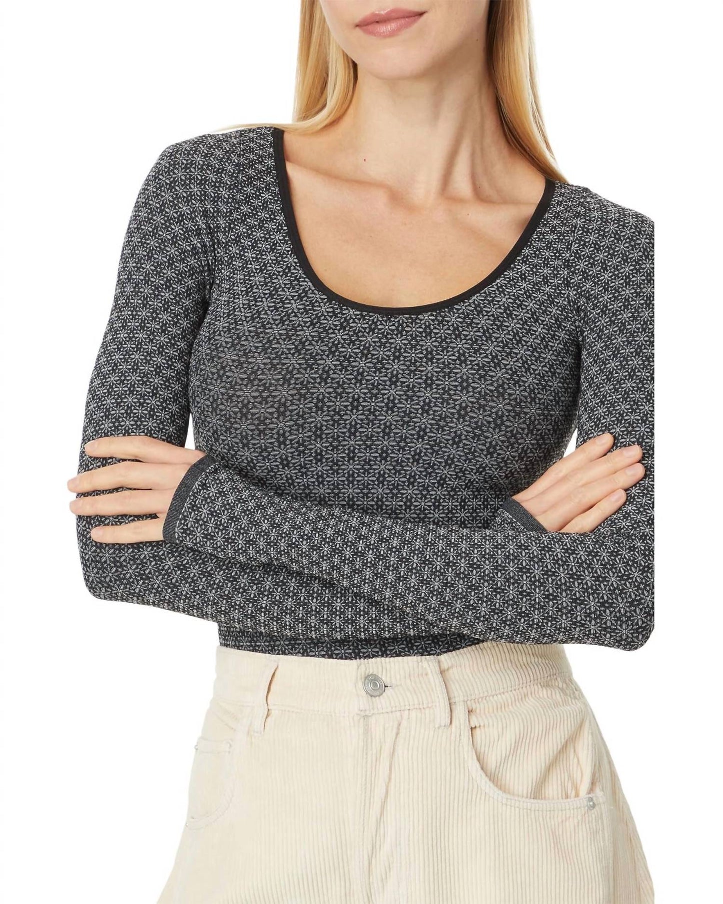 Free People - LOVE LETTER LONG SLEEVE TOP