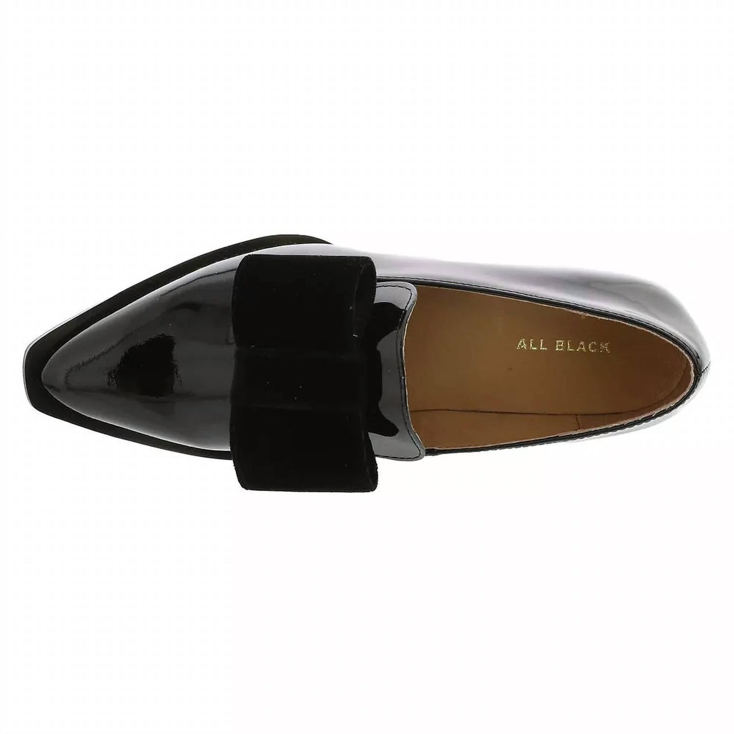 All Black - Women's Pat & Bow Slip on Shoes