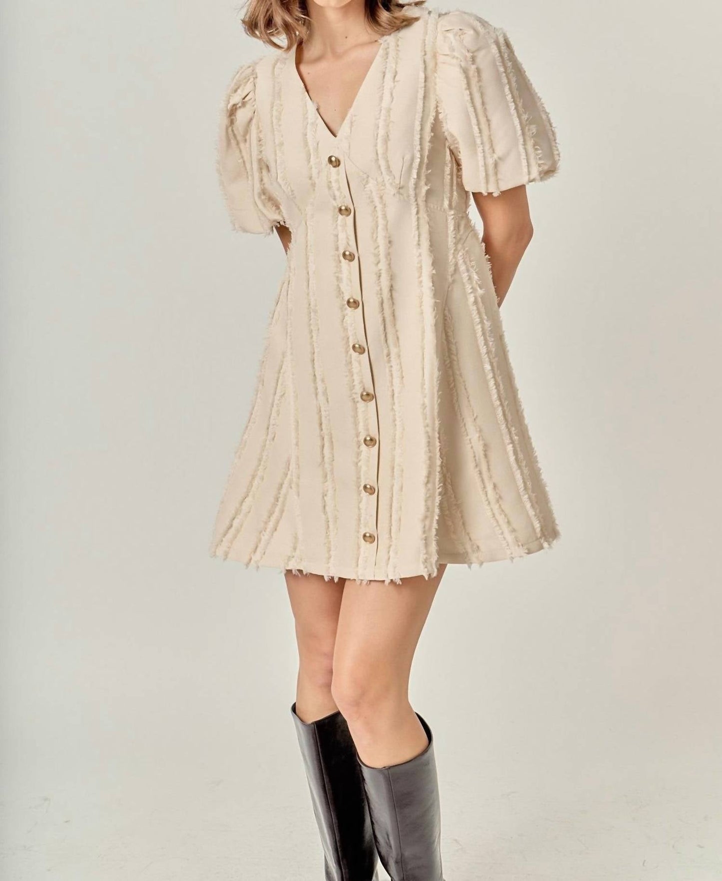 2.7 August Apparel - Lindsey Button Up Mini Dress