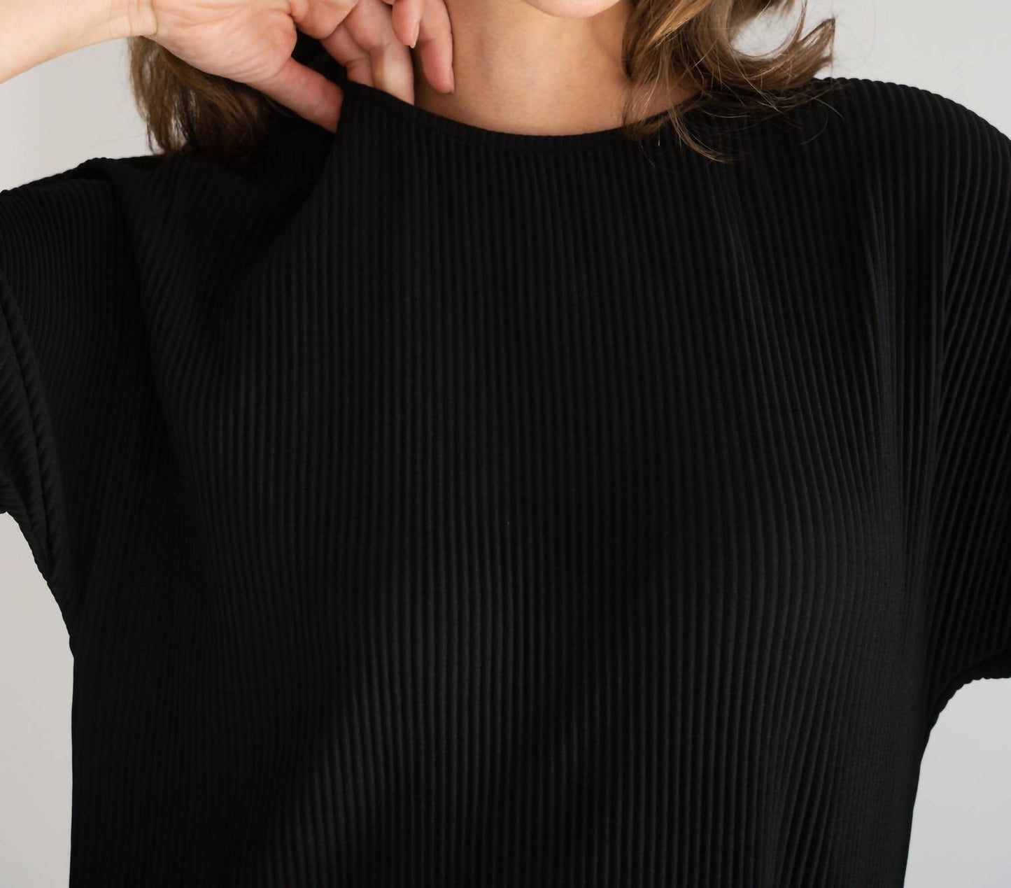 Mima Rosso - Micro Pleated Maxi Dolman Dress