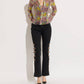 Oolala - Sunburst Organza Sleeve Blouse With Matching Tank Top