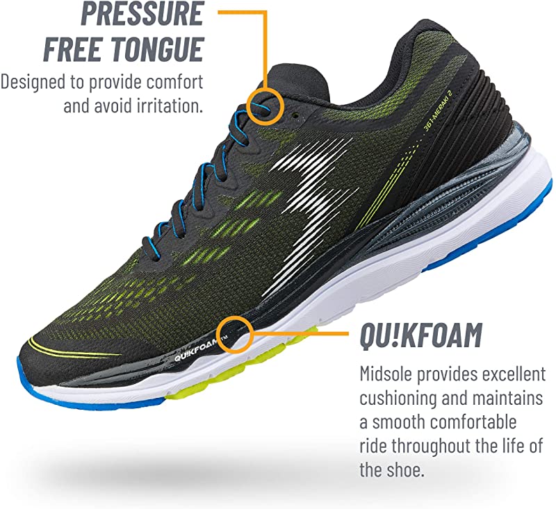 361 Men's Meraki 2 Running Shoes Black/Spark