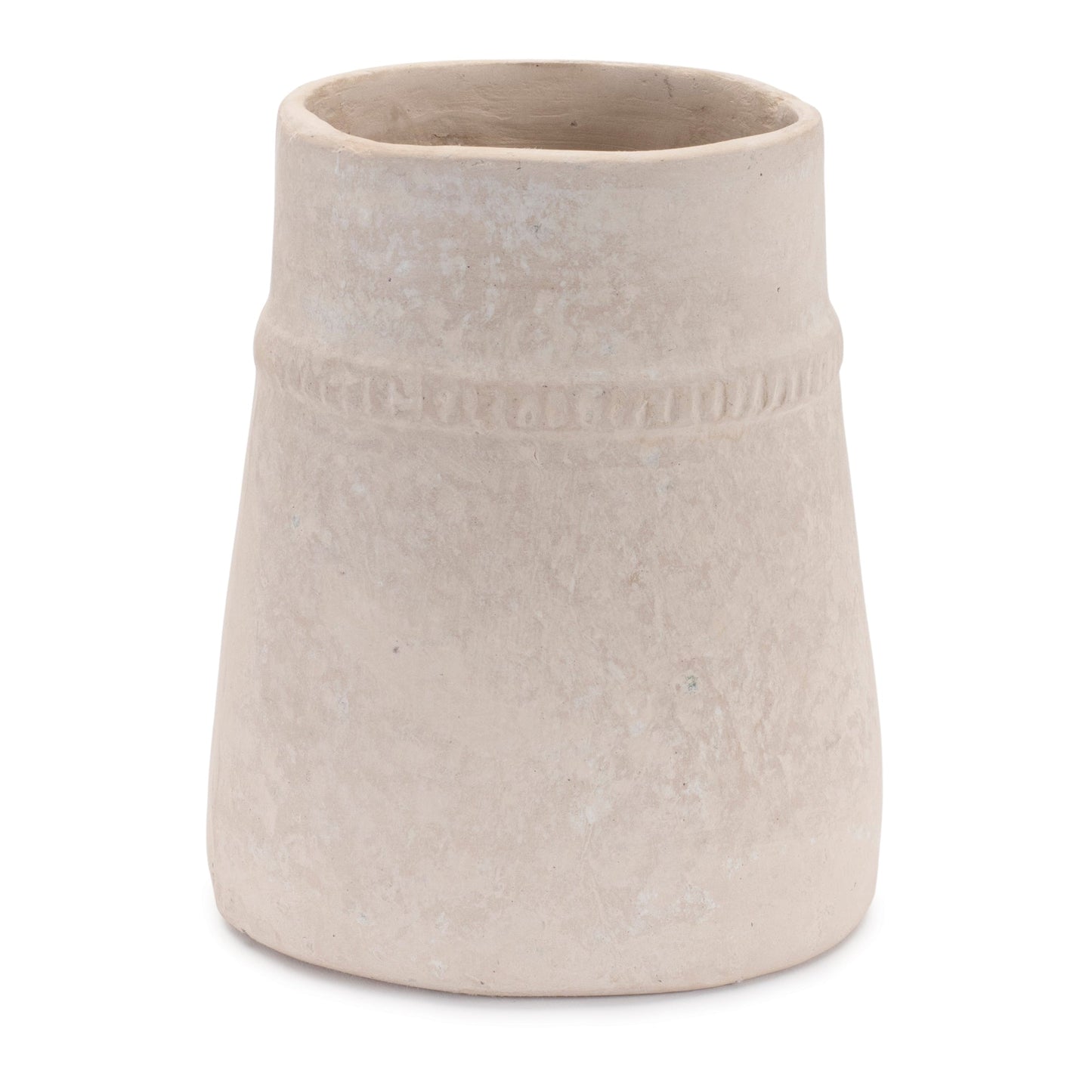 Recycled paper chalk vase 6.5"h