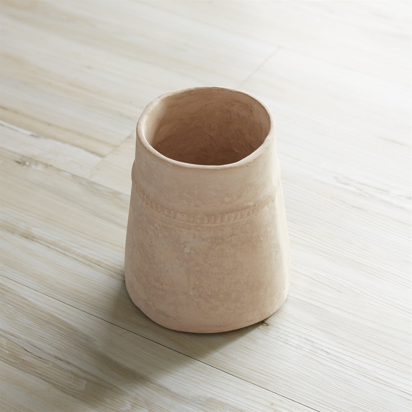 Recycled paper chalk vase 6.5"h