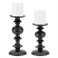 Modern metal candle holder (set of 2)