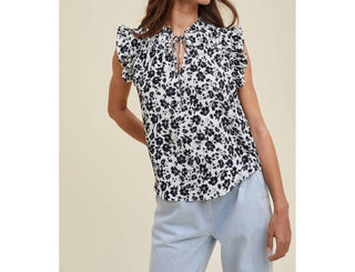 Wishlist - Cami Floral Ruffle Blouse