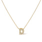10K White Gold Diamond Accent "A" Initial Bubble Pendant Necklace