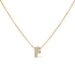 10K White Gold Diamond Accent "A" Initial Bubble Pendant Necklace