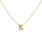 10K White Gold Diamond Accent "A" Initial Bubble Pendant Necklace