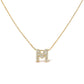10K White Gold Diamond Accent "A" Initial Bubble Pendant Necklace