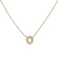 10K White Gold Diamond Accent "A" Initial Bubble Pendant Necklace