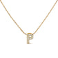 10K White Gold Diamond Accent "A" Initial Bubble Pendant Necklace