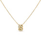 10K White Gold Diamond Accent "A" Initial Bubble Pendant Necklace