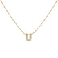 10K White Gold Diamond Accent "A" Initial Bubble Pendant Necklace