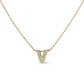 10K White Gold Diamond Accent "A" Initial Bubble Pendant Necklace