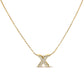 10K White Gold Diamond Accent "A" Initial Bubble Pendant Necklace