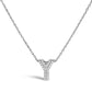 10K White Gold Diamond Accent "A" Initial Bubble Pendant Necklace