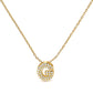 10K White Gold Diamond Accent "A" Initial Bubble Pendant Necklace