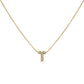 10K White Gold Diamond Accent "A" Initial Bubble Pendant Necklace